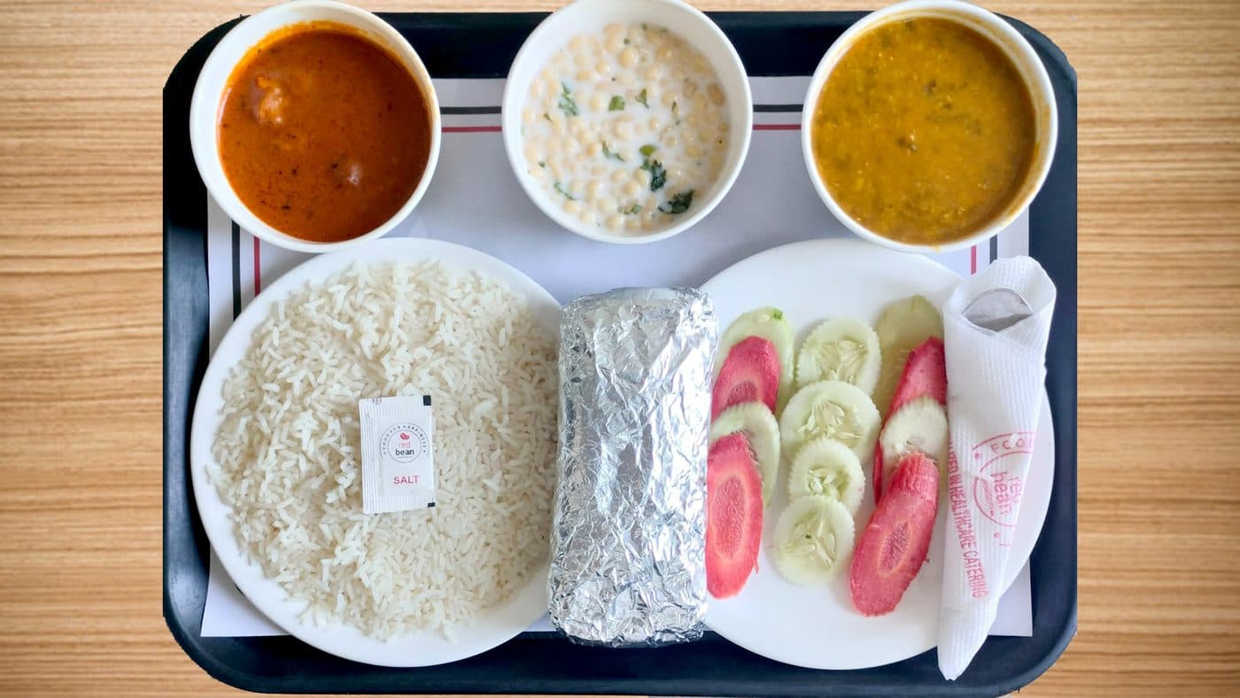 Freshly plated Red Bean Hospitality meal, 16
