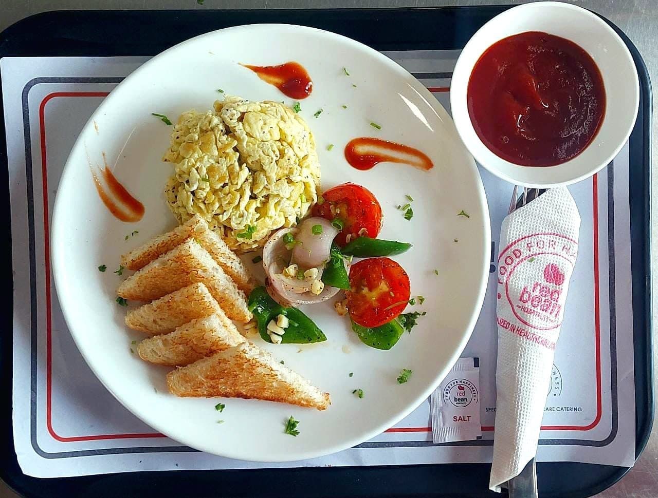 Freshly plated Red Bean Hospitality meal, 45